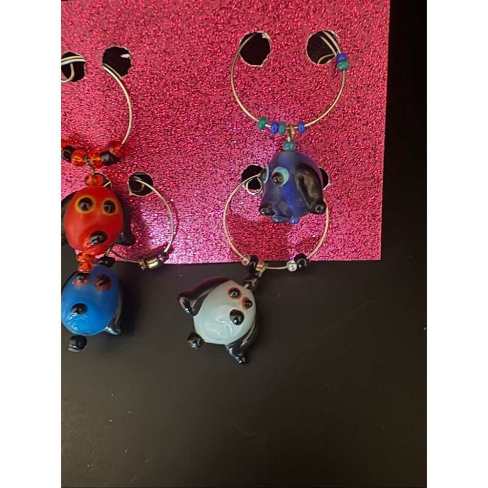 Wine Charms, NEW, Handmade, Dog Charms